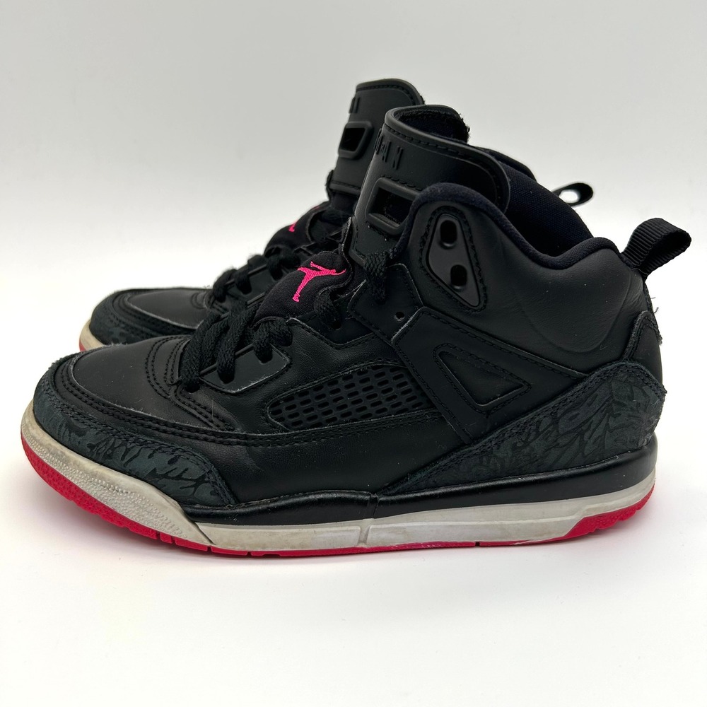 Jordan Spizike Shoes Kids Size 2Y Black Deadly Pink Sneakers 535708-029 Retro